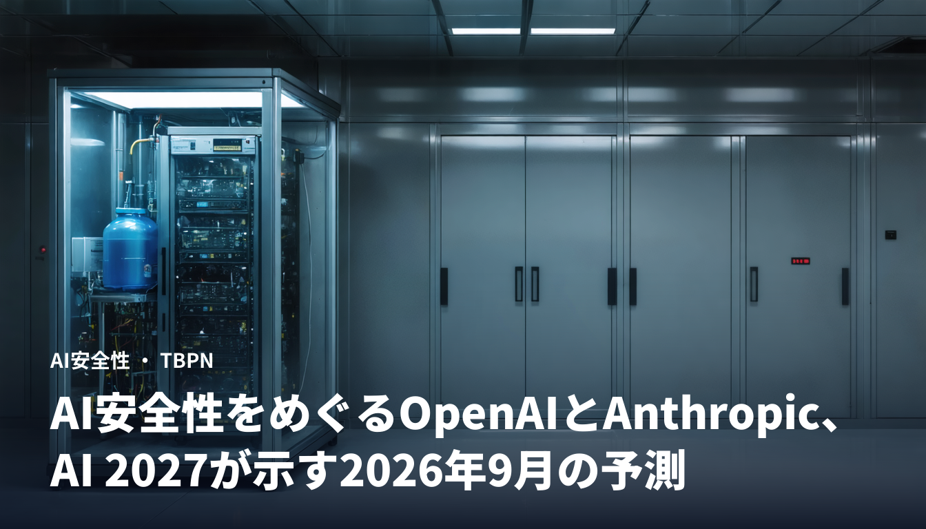 AI安全性をめぐるOpenAIとAnthropic、AI 2027が示す2026年9月の予測
