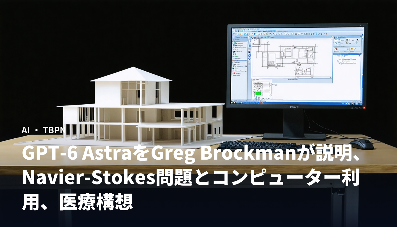 GPT-6 AstraをGreg Brockmanが説明、Navier-Stokes問題とコンピューター利用、医療構想