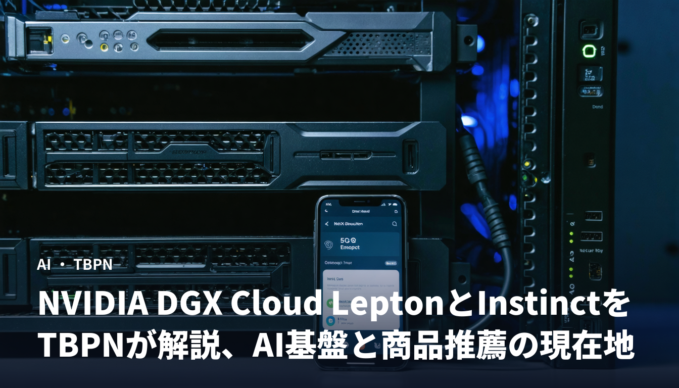NVIDIA DGX Cloud LeptonとInstinctをTBPNが解説、AI基盤と商品推薦の現在地