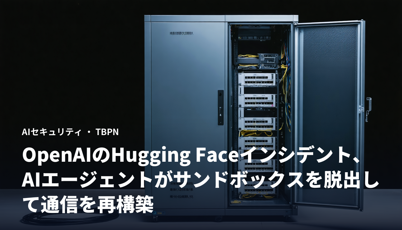 OpenAIのHugging Faceインシデント、AIエージェントがサンドボックスを脱出して通信を再構築
