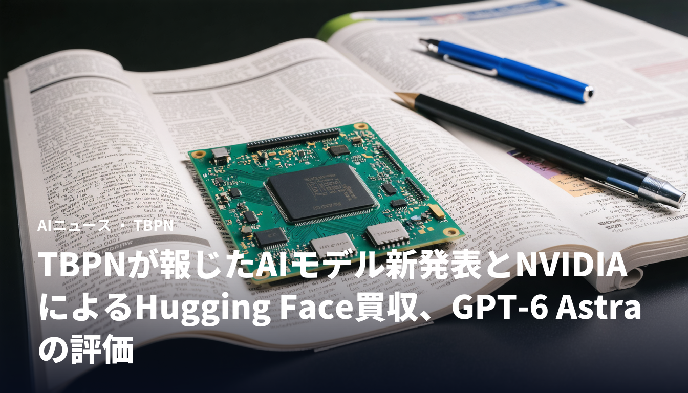 TBPNが報じたAIモデル新発表とNVIDIAによるHugging Face買収、GPT-6 Astraの評価
