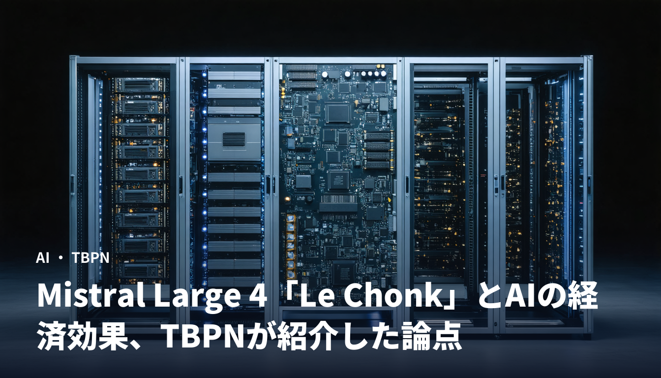 Mistral Large 4「Le Chonk」とAIの経済効果、TBPNが紹介した論点