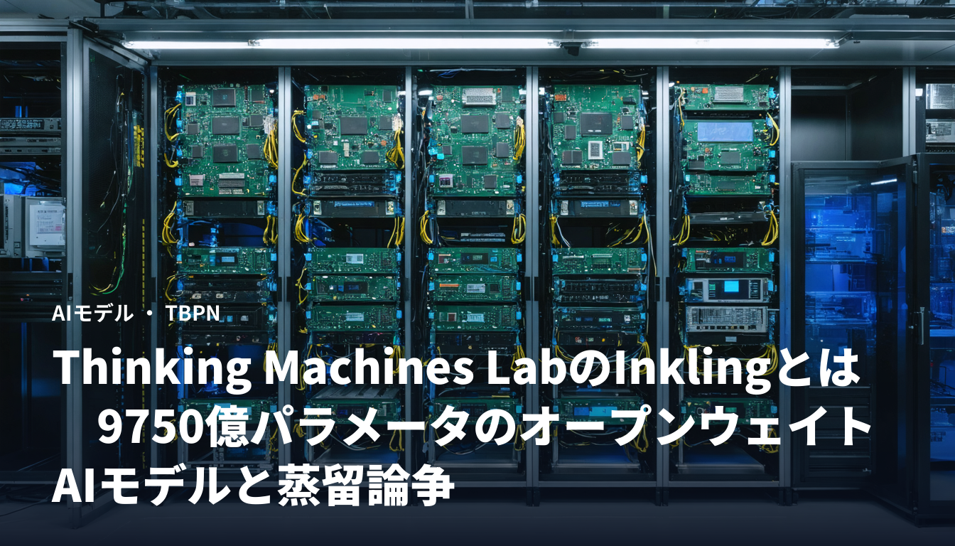 Thinking Machines LabのInklingとは 9750億パラメータのオープンウェイトAIモデルと蒸留論争